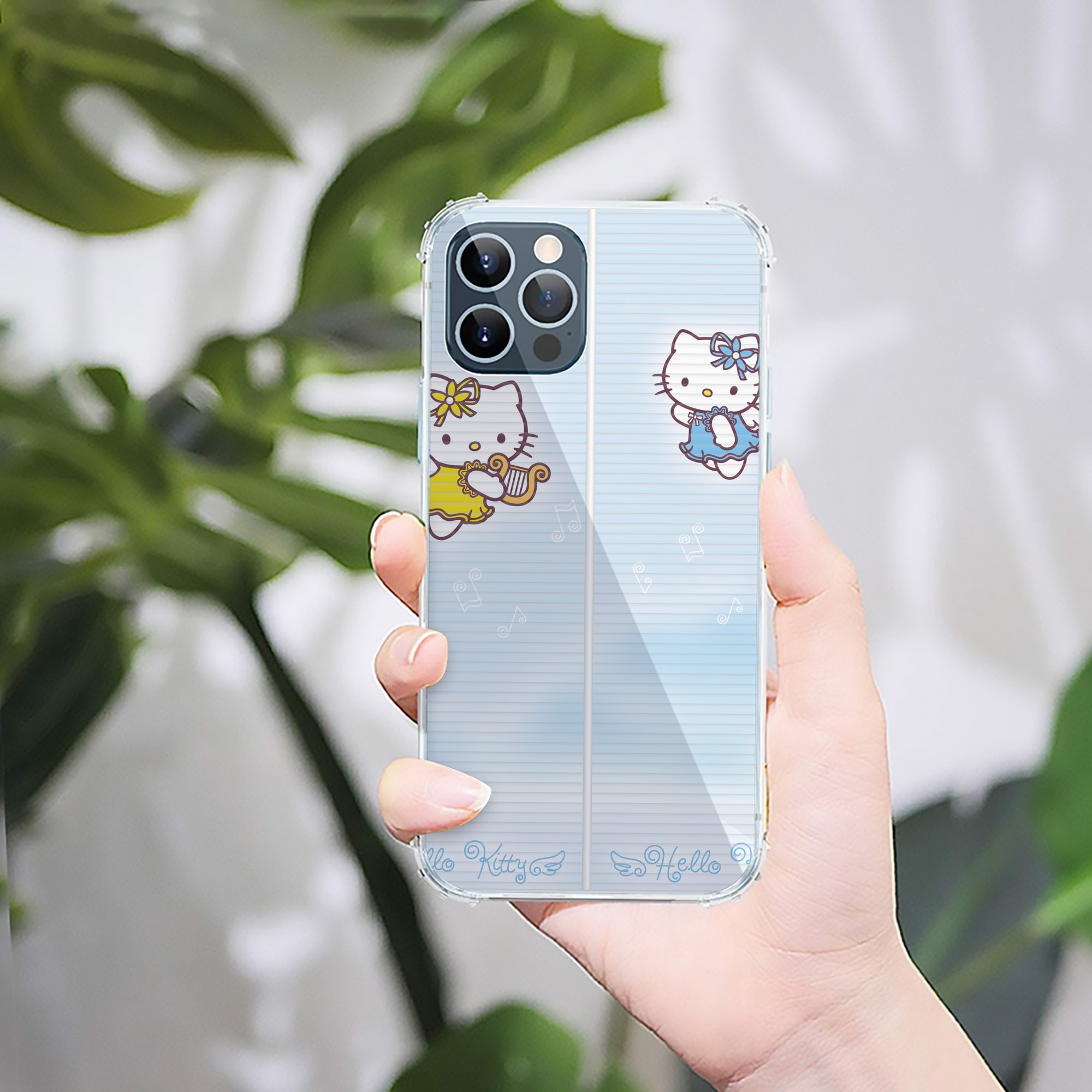 （画像用） Hello Kitty ハローキティ 【iPhone 12シリーズ対応】透明スマホケース（クリアソフトケース）